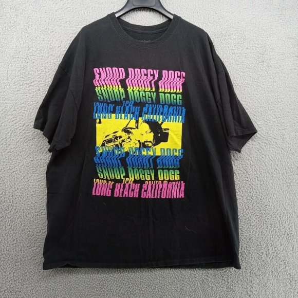 Snoop Dogg Shirt Mens XL Black Graphic Tee Rapper Music Band Merch Long Beach CA - Picture 1 of 6